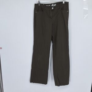 Style & Co Dark Tummy Control Olive Trousers